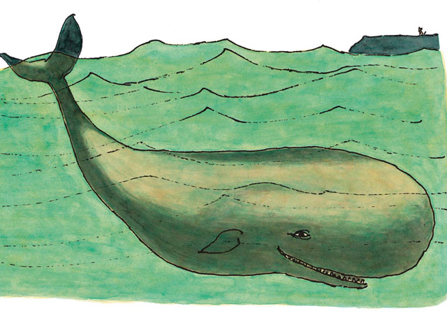 Ilustração do livro infantil Amos e Bóris, de William Steig