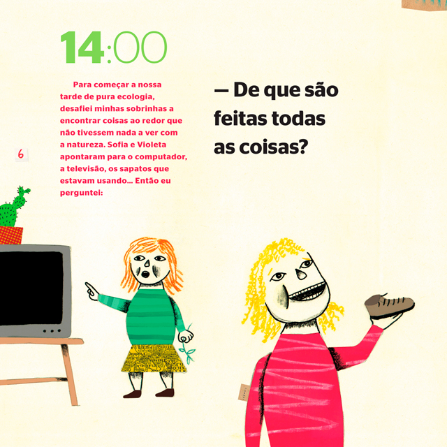 Página do livro informativo infantil Ecologia até na sopa