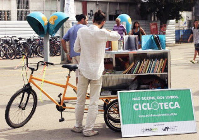 Bibliotecas curiosas: é bike ou ponto de leitura?