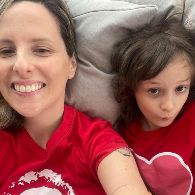 Tati Bernardi com a filha Rita