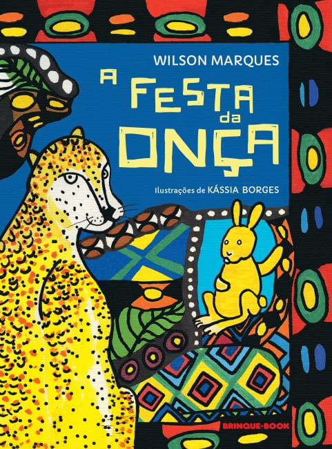 Capa do livro "A festa da onça", que conta uma lenda menos conhecida do folclore brasileiro