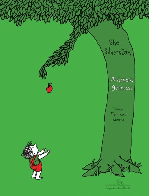 Capa do livro infantil A árvore generosa, de Shel Silverstein pela Companhia das Letrinhas