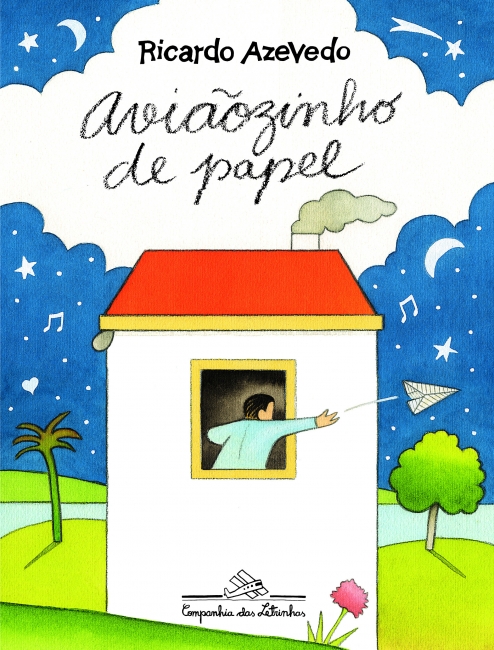 Capa do livro Aviãozinho de papel, de Ricardo Azevedo