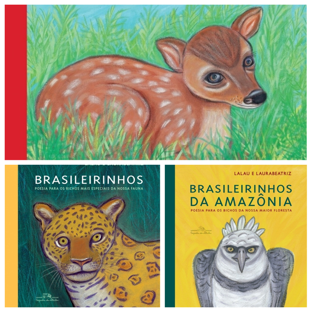 Capas da série de livros Brasileirinhos, de Lalau e Laurabeatriz