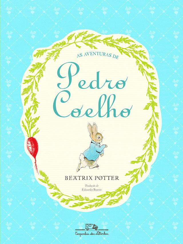 Capa do livro As aventuras de Pedro Coelho, de Beatrix Potter