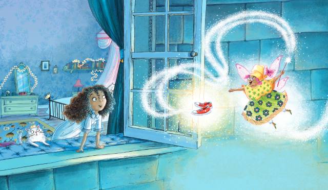 Ilustração do livro infantil A princesa e o sapato, de Caryl Hart