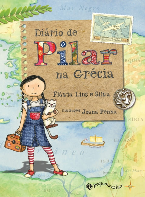 Capa de Diário de Pilar na Grécia, de Flávia Lins e Silva e Joana Penna