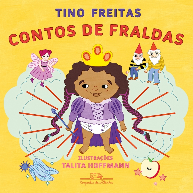 Capa do livro para bebês Contos de Fraldas, de Tino Freitas pela Companhia das Letrinhas