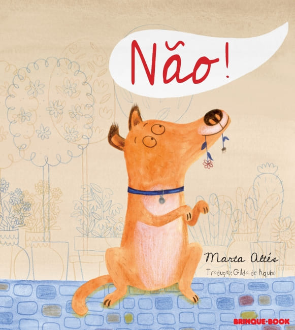 Capa do livro Não!, que tem um cão como protagonista