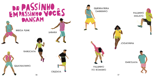 Nomes dos passinhos que estão no livro de Otávio Júnior