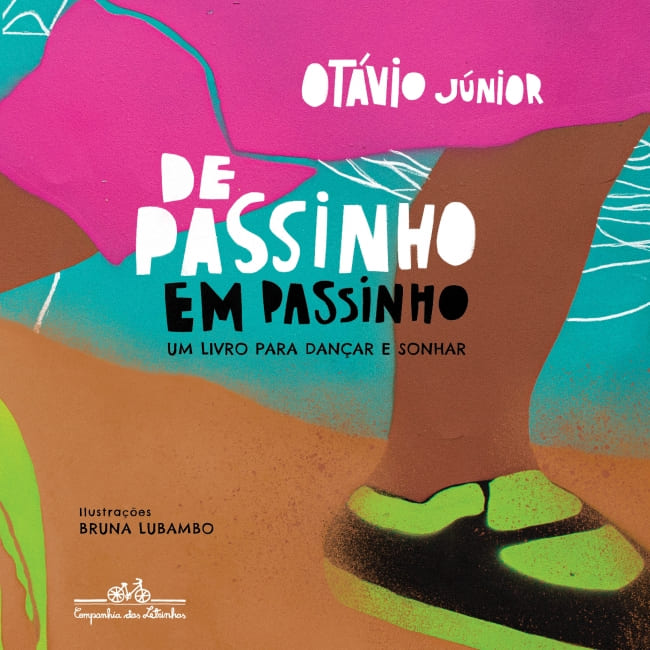 Capa do livro De passinho em passinho, que retrata esta mistura de ritmos do funk, capoeira, frevo e samba, do escritor Otávio Júnio