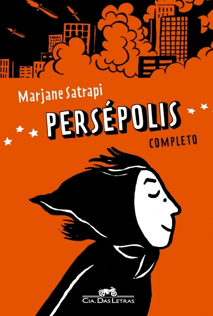 Capa do livro Persépolis, uma história em quadrinhos de Marjane Satrapi