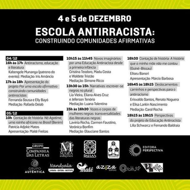 Programação do projeto escola antirracista