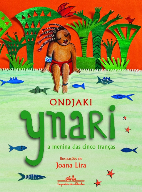 Capa do livro Ynari, a menina das cinco tranças, de Ondjaki